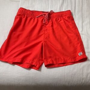 Billabong Red Swim Board Shorts